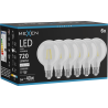 Mexen Vintis 6x šviesolaidinė LED lemputė E27, G80, 6W, Neutralus - 4000K, 720 lm, skaidri - L155-E27-0640-00x06