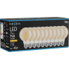 Mexen Vintis 10x LED gijų lemputė E27, G80, 8W, Šilta - 2200K, 750 lm, gintarinė - L155-E27-0822-50x10