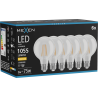 Mexen Vintis 6x LED siūlelio lemputė E27, G80, 8W, Šilta - 2700K, 1055 lm, skaidri - L155-E27-0827-00x06