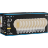 Mexen Vintis 10x LED filamentinė lemputė E27, G80, 8W, Šilta - 2700K, 750 lm, gintarinė - L155-E27-0827-50x10