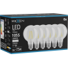 Mexen Vintis 6x LED kaitinamosios lemputės E27, G80, 8W, Neutralus - 4000K, 1055 lm, skaidri - L155-E27-0840-00x06