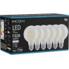Mexen Vintis 6x LED gijų lemputė E27, G80, 10W, Neutralus - 4000K, 1320 lm, skaidrus - L155-E27-1040-00x06