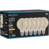 Mexen Vintis 6x LED spiralė filamentinė lemputė E27, G80, 8W, Šilta - 2200K, 600 lm, gintarinė - L165-E27-0822-50x06