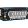 Mexen Vintis 10x LED gijų spiralės lemputė E27, G80, 8W, šilta - 2700K, 510 lm, smoke - L165-E27-0827-70x10