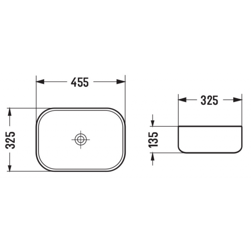 Mexen Rita virš stalviršiaus praustuvas 45 x 32 cm, juodas akmuo - 21084594
