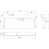 Mexen Ava stalviršio plautuvė iš konglomerato 2/O 100 x 46 cm, balta - 23011002