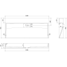 Mexen Ava stalviršio praustuvas iš konglomerato B/O 100 x 46 cm, baltas - 23011000