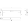 Mexen Ava stalviršio praustuvas iš konglomerato B/O 120 x 46 cm, baltas - 23011200