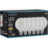 Mexen Vintis 6x LED E27 siūlo lemputė, G95, 4W, Šilta - 2700K, 470 lm, skaidri - L157-E27-0427-00x06