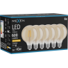 Mexen Vintis 6x LED siūlelio lemputė E27, G95, 6W, Šilta - 2200K, 600 lm, gintaro - L157-E27-0622-50x06