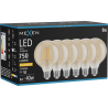 Mexen Vintis 6x Lemputė filamentinė LED E27, G95, 8W, Šilta - 2200K, 750 lm, gintaras - L157-E27-0822-50x06