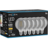 Mexen Vintis 6x LED kaitinamosios lemputės E27, G95, 8W, Šilta - 2700K, 680 lm, dūminė - L157-E27-0827-70x06