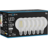 Mexen Vintis 6x LED filamentinė lemputė E27, G95, 10W, Neutralinė - 4000K, 1320 lm, skaidri - L157-E27-1040-00x06