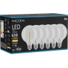 Mexen Vintis 6x Filamentinė spiralė LED lemputė E27, G95, 6W, Šilta - 2700K, 630 lm, skaidri - L167-E27-0627-00x06