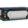 Mexen Vintis 10x LED kaitinamosios spiralės lemputės E27, G95, 6W, Šilta - 2700K, 630 lm, skaidri - L167-E27-0627-00x10