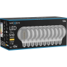Mexen Vintis 10x LED siūlelio spiralės lemputė E27, G95, 6W, Šilta - 2700K, 510 lm, dūminė - L167-E27-0627-70x10