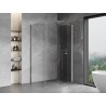 Mexen Mist-F Dešinės pusės sulankstoma dušo kabina 85 x 100 cm, skaidri, chromo spalvos - 8A6T-085-100-01-00-P