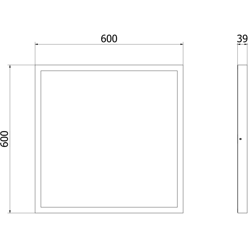 Mexen Brill-S paviršinis LED lubų skydelis 60 x 60 cm, 40W, Neutralus - 4000K, 4400 lm, baltas - L205-060-060-4040-20