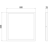 Mexen Brill-S LED lubų skydelis montuojamas ant paviršiaus 60 x 60 cm, 40W, Neutralus - 4000K, 4000 lm, baltas