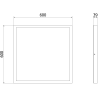 Mexen Brill-S paviršinis LED lubų skydas 60 x 60 cm, 40W, Neutrali - 4000K, 3600 lm, juoda - L205-060-060-4040-70