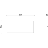 Mexen Brill-S LED lubų šviestuvas ant paviršiaus 60 x 30 cm, 24W, Neutralus - 4000K, 2880 lm, baltas - L207-060-030-2440-20