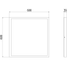 Mexen Brill-S LED paviršinis lubų skydelis 60 x 60 cm, 36W, Neutrali - 4000K, 4320 lm, baltas - L207-060-060-3640-20