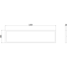 Mexen Brill-S LED paviršinis lubų skydelis 120 x 30 cm, 36W, Neutralus - 4000K, 3960 lm, juodas - L207-120-030-3640-70