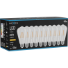 Mexen Vintis 10x LED siūlelinė lemputė E27, ST64, 4W, Šilta - 2200K, 470 lm, skaidri - L152-E27-0422-00x10