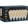 Mexen Vintis 6x LED siūlelių lemputė E27, ST64, 4W, Šilta - 2700K, 400 lm, gintarinė - L152-E27-0427-50x06