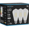 Mexen Vintis 3x LED siūlelio lemputė E27, ST64, 6W, Neutralinė - 4000K, 720 lm, skaidri - L152-E27-0640-00x03
