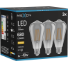 Mexen Vintis 3x LED siūlo lemputė E27, ST64, 8W, Šilta - 2700K, 680 lm, dūminė - L152-E27-0827-70x03