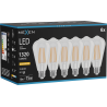 Mexen Vintis 6x lemputė filament LED E27, ST64, 10W, Šilta - 2200K, 1320 lm, skaidri - L152-E27-1022-00x06