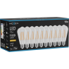 Mexen Vintis 10x LED filamentinė lemputė E27, ST64, 10W, Šilta - 2200K, 1320 lm, skaidri - L152-E27-1022-00x10