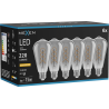 Mexen Vintis 6x LED kaitinamosios spiralės lemputė E27, ST64, 4W, Šilta - 2200K, 220 lm, rūkytas - L162-E27-0422-70x06