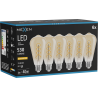 Mexen Vintis 6x LED filamentinė spiralės lemputė E27, ST64, 6W, Šilta - 2200K, 530 lm, gintarinė - L162-E27-0622-50x06