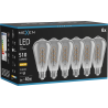 Mexen Vintis 6x LED kaitinimo spiralės lemputė E27, ST64, 6W, Šilta - 2700K, 510 lm, dūminė - L162-E27-0627-70x06