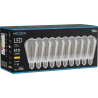 Mexen Vintis 10x LED kaitinimo spiralės lemputė E27, ST64, 6W, Šilta - 2700K, 510 lm, dūminė - L162-E27-0627-70x10