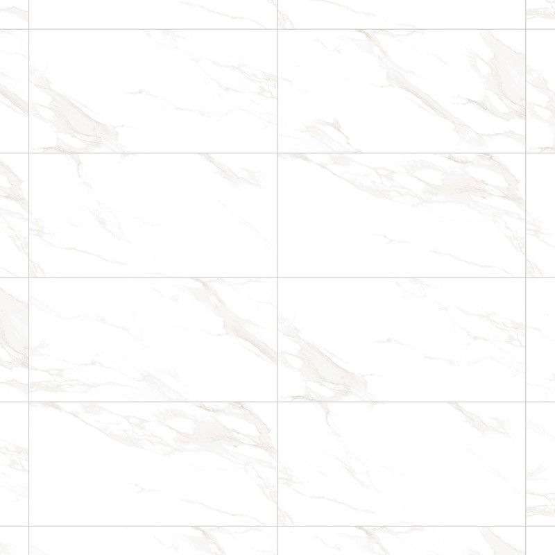 Mexen Luton Bianco glazūruota akmens masės plytelė rekt. G1, grindų-sienų plytelė 120 x 60 cm, blizgus - TL113-120-060-00