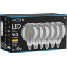 Mexen Vintis 6x LED kaitinamoji spiralė E27, G125, 6W, Šilta - 2700K, 510 lm, dūminė - L158-E27-0627-70x06