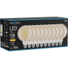 Mexen Vintis 10x kaitinamoji LED lemputė E27, G125, 8W, Šilta - 2700K, 750 lm, gintarinė - L158-E27-0827-50x10