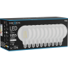 Mexen Vintis 10x LED gijų lemputė E27, G125, 8W, neutrali - 4000K, 1055 lm, skaidri - L158-E27-0840-00x10
