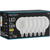Mexen Vintis 6x kaitrinė LED lemputė E27, G125, 10W, Šilta - 2700K, 1320 lm, skaidri - L158-E27-1027-00x06