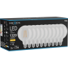 Mexen Vintis 10x LED siūlelio lemputė E27, G125, 10W, Šilta - 2700K, 1320 lm, skaidri - L158-E27-1027-00x10