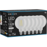 Mexen Vintis 6x filamento LED lemputė E27, G125, 10W, Neutralus - 4000K, 1320 lm, skaidrus - L158-E27-1040-00x06
