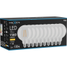 Mexen Vintis 10x kaitinamosios LED lemputės E27, G125, 12W, Šilta - 2700K, 1560 lm, skaidri - L158-E27-1227-00x10