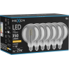 Mexen Vintis 6x kaitinimo spiralės LED lemputė E27, G125, 6W, Šilta - 2200K, 350 lm, smoke - L168-E27-0622-70x06