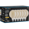 Mexen Vintis 6x LED gijų lemputė spirale E27, G125, 8W, Šilta - 2200K, 600 lm, gintarinė - L168-E27-0822-50x06