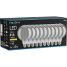 Mexen Vintis 10x LED spiralės kaitinamoji lempa E27, G125, 8W, Šilta - 2200K, 450 lm, dūminė - L168-E27-0822-70x10