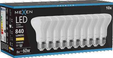 Mexen Nova 10x LED lemputė E27, R63, 8W, Šilta - 3000K, 840 lm - L104-E27-0830-01x10