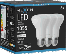 Mexen Nova 3x LED lemputė E27, R63, 10W, Neutrali - 4000K, 1055 lm - L104-E27-1040-01x03